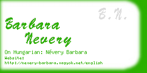 barbara nevery business card